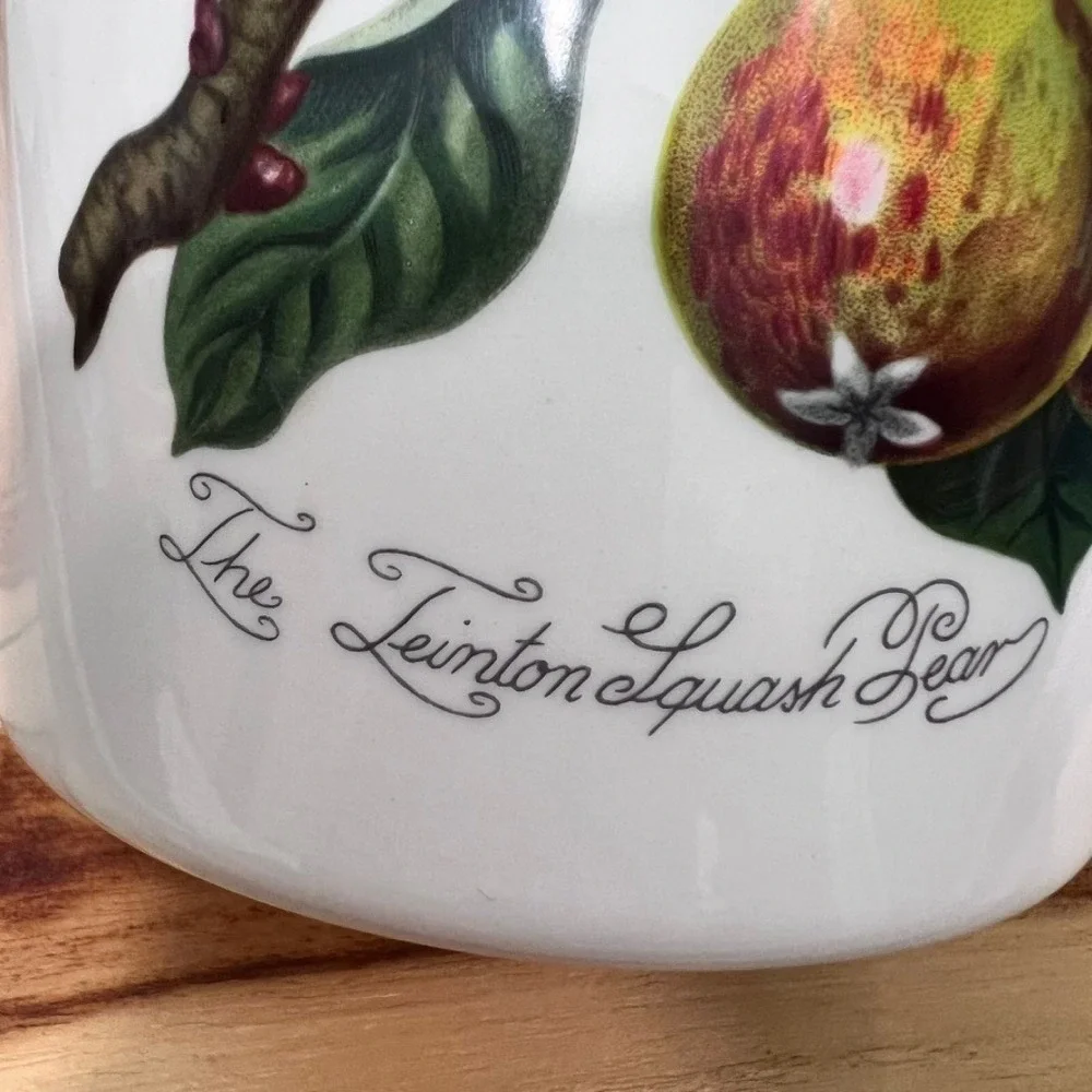 Pomona Portmeirion Utensil‎ Storage Jar Vase White Teinton Squash Pear 6.5in